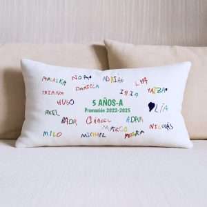 Cojín rectangular, para profe, Personalizable con las firmas de los alumnos
