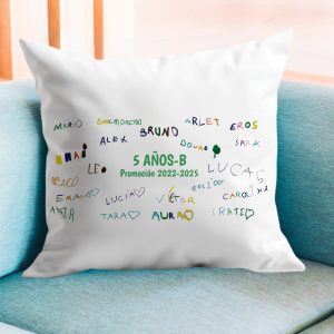 Cojín, para profe, Personalizable con las firmas de los alumnos