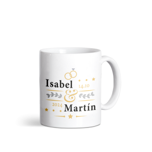 Taza de cerámica regalo para aniversario, personalizada