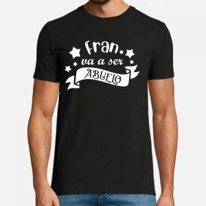 Camiseta de algodón, regalo para abuelo, personalizada con nombre