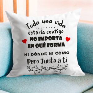 Cojín amor, toda una vida junto a ti
