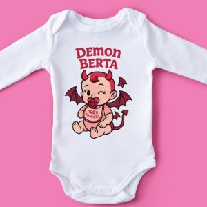 Body Bebé 100% traviesa demon con nombre personalizado