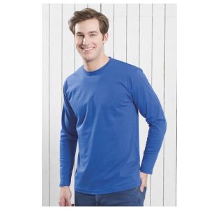 Camiseta manga larga 100% algodón hombre