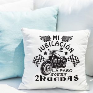 Cojín, para jubilados, mi jubilación sobre dos ruedas