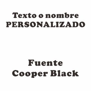 Pegatina vinilo texto o nombre personalizado con letras Cooper Black