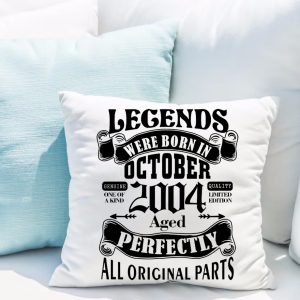 Cojín personalizado, cumpleaños, Legends