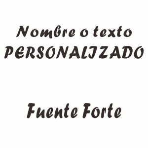 Pegatina vinilo texto o nombre personalizado con letras Forte