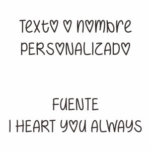 Pegatina vinilo texto o nombre personalizado con letras I Haert You Always