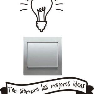 Vinilo decorativo pegatina pared interruptor, cristal, puerta, coche – frase ten siempre las mejores ideas