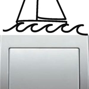 Pegatina vinilo decorativo para interrupor pared interruptor, frase – vive feliz en el mar de la ignorancia