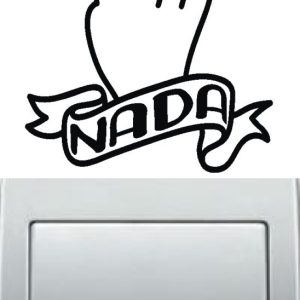 Pegatina vinilo decorativo para interrupor pared interruptor, frase – no me importa nada