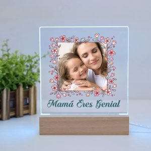 Lámpara LED de Metacrilato personalizable, Día de la madre, eres genial