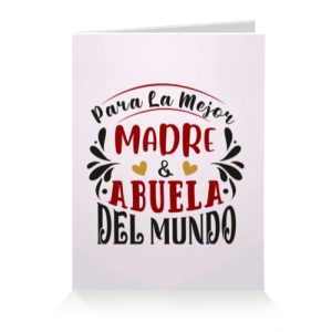 Felicitación/postal, día de la madre, la mejor abuela del mundo