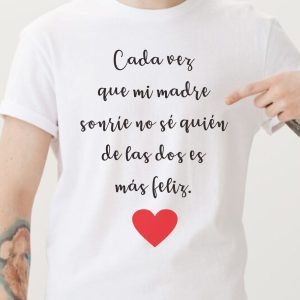 Camiseta de algodón, regalo para día de madre
