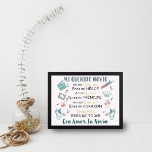 Cuadro San Valentin, mi querido novio