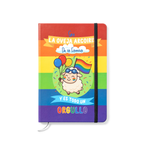 Libreta bloc notas tapa dura arcoiris, Orgullo, La oveja arcoiris de la familia