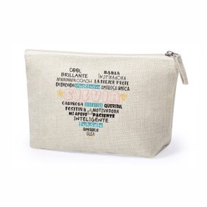 Neceser / estuche regalo para profe, fin de curso, personalizado con el nombre de la profe