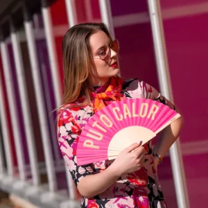 Abanico Puto Calor rosa