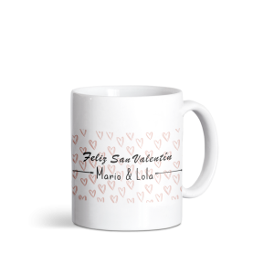 Taza de cerámica regalo para San Valentín, nombres personalizables