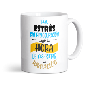 Taza de cerámica, para jubilación, sin estrés sin preocupación
