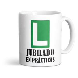 Taza de cerámica, para jubilación, jubilado en prácticas