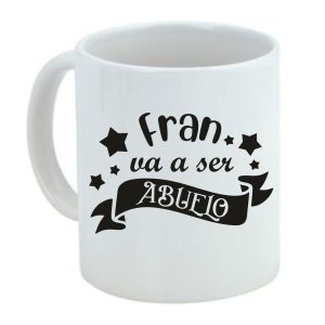 Taza de cerámica regalo para abuelo, personalizada con nombre